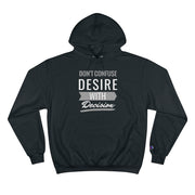 Don't Confuse Desire - Hoodie - White Logo